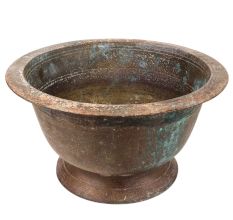 Old Brass Flower Pot For Outdoor And Indoor Decoration
